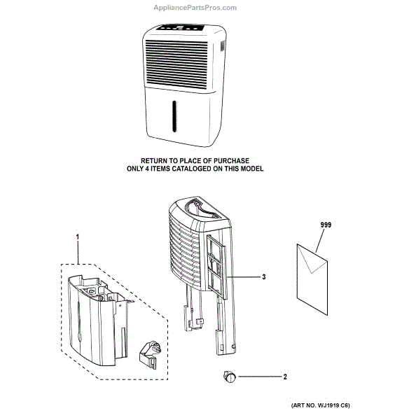 Parts for GE ADEL50LYL1 Dehumidifier Parts