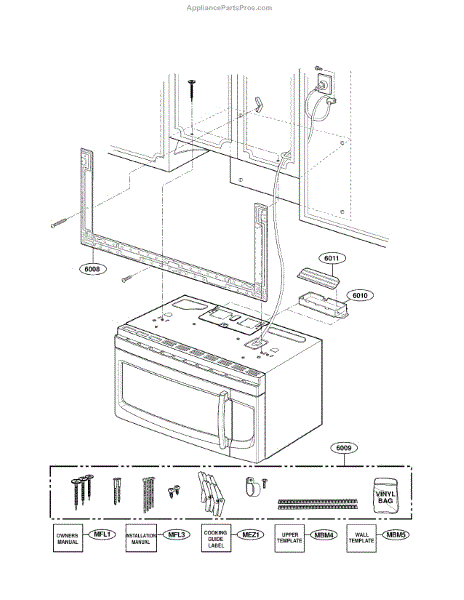 Parts for LG LMVH1750ST/00: Installastion Parts - AppliancePartsPros.com