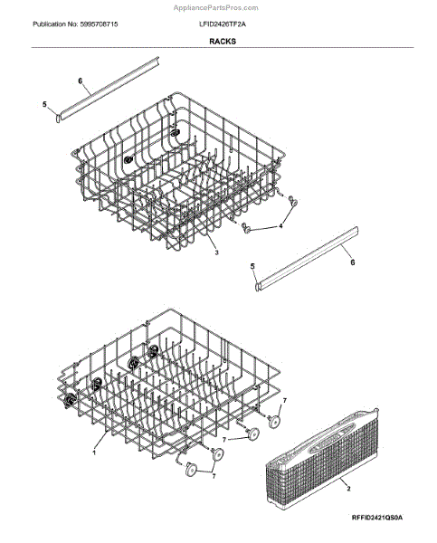 Parts for Frigidaire LFID2426TF2A: Racks Parts - AppliancePartsPros.com