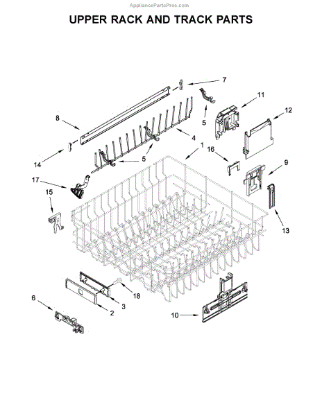 Parts for Kenmore 665.14753N511 (66514753N511, 665 14753N511): Upper ...