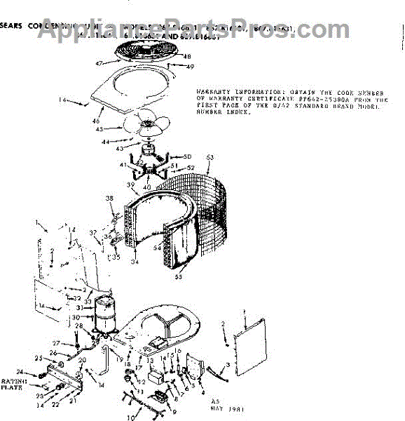 Parts For Kenmore 867.816641 (867816641, 867 816641): Unit Parts 