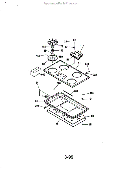 Parts For Kenmore 911 33289890 91133289890 911 33289890 Top Section Parts