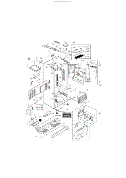 Parts for Kenmore 795.72495610 (79572495610, 795 72495610): Case Parts