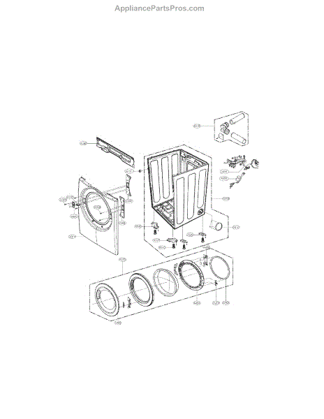 Parts for Kenmore 796.91272210 (79691272210, 796 91272210): Cabinet and ...