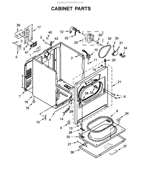 Parts for Kenmore 110.65132411 (11065132411, 110 65132411): Cabinet ...