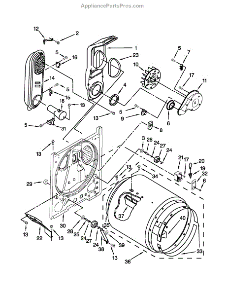 Parts for Kenmore 110.75102310 (11075102310, 110 75102310): Bulkhead ...