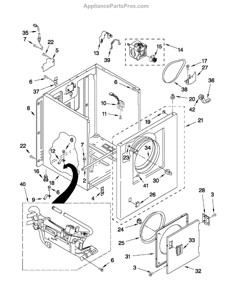 Parts for Kenmore 110.70022011 (11070022011, 110 70022011): Cabinet ...