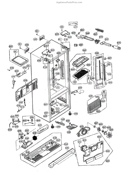 Parts for Kenmore 795.70329310 (79570329310, 795 70329310): Case Parts