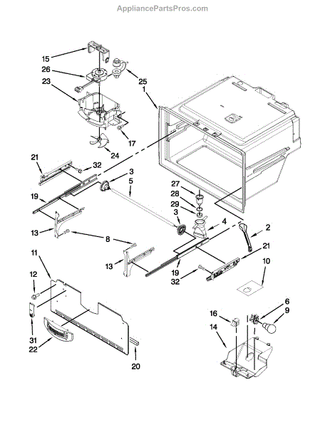 Parts for Kenmore 596.79242016 (59679242016, 596 79242016): Freezer ...