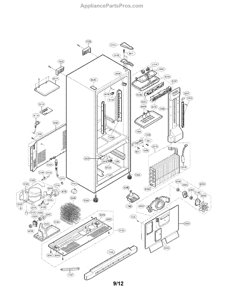 Parts for Kenmore 795.78092901 (79578092901, 795 78092901): Case Parts ...