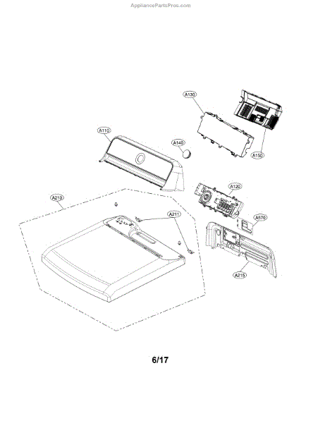 Parts for LG DLEX7600KE: Control and Top Plate Parts ...