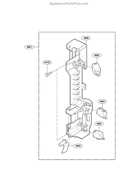 Parts for Kenmore 721.85033111 (72185033111, 721 85033111): Latch Board