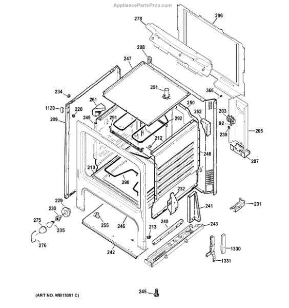 Parts for GE JBS10DF1WW: Body Parts - AppliancePartsPros.com