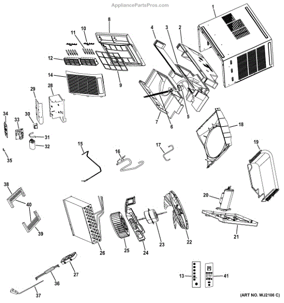 Parts for GE AHL10ASQ1 Room Air Conditioner Parts