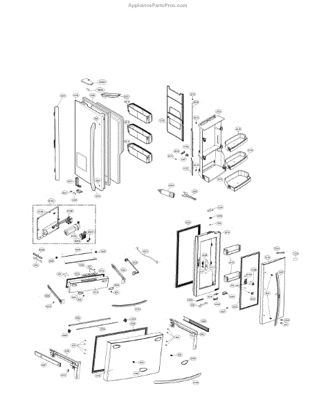 Parts for LG LMXS30776S/02: Door Parts - AppliancePartsPros.com