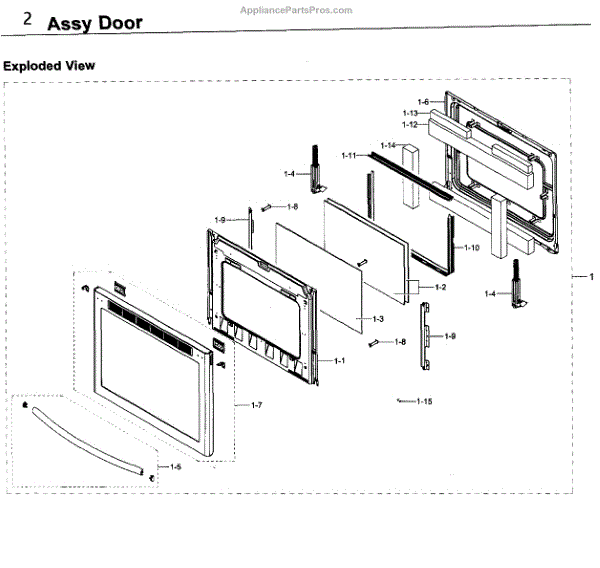 Parts for Samsung NE58K9430SS/AA-00: Door Parts - AppliancePartsPros.com