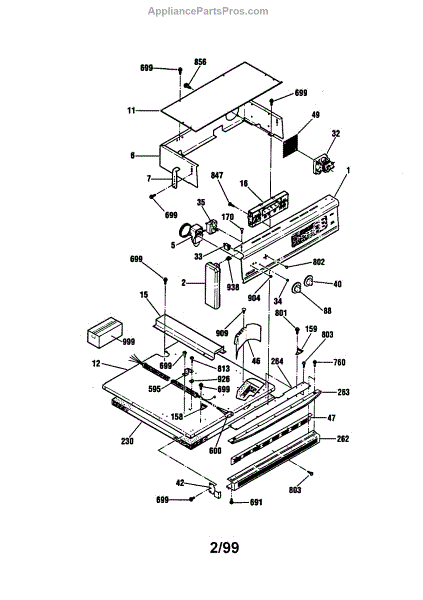 Parts for Kenmore 911.41389890 (91141389890, 911 41389890): Control ...