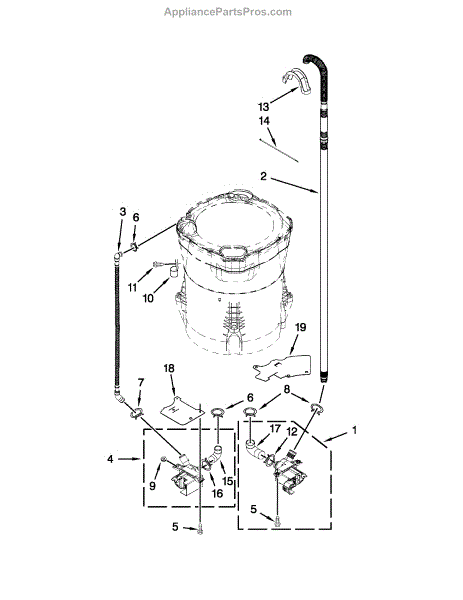 Parts for Kenmore 110.28102310 (11028102310, 110 28102310): Pump Parts