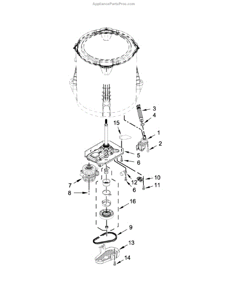 Parts for Kenmore 110.22352510 (11022352510, 110 22352510): Gearcase ...