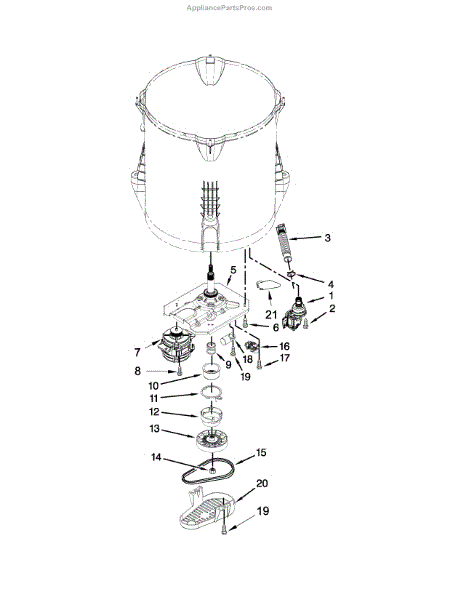 Parts for Kenmore 110.25132410 (11025132410, 110 25132410): Gearcase ...