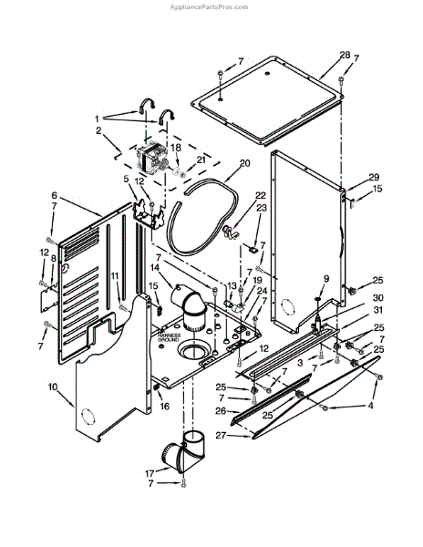 Parts for Kenmore 110.81432510 (11081432510, 110 81432510): Dryer ...