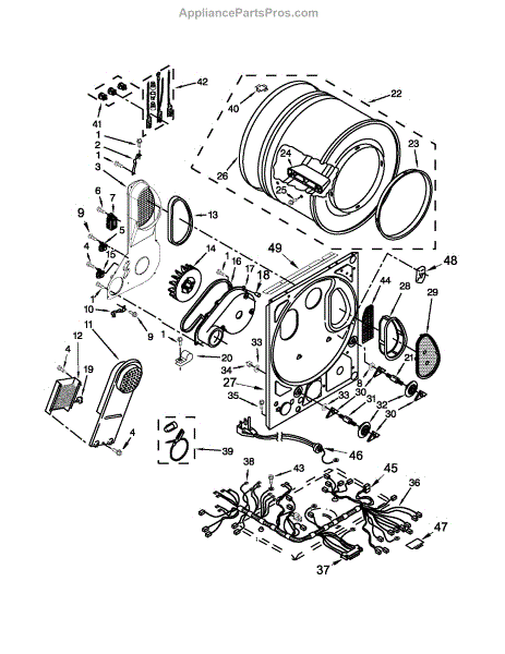 Parts for Kenmore 110.8873279A (1108873279A, 110 8873279A): Dryer ...