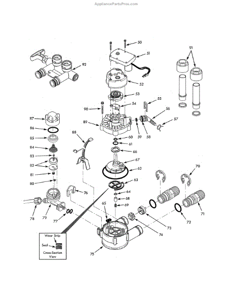 Parts For Kenmore 625.383500 (625383500, 625 383500): Valve Assembly 