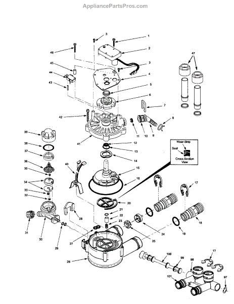 Parts for Kenmore 625.383060 (625383060, 625 383060): Valve Body