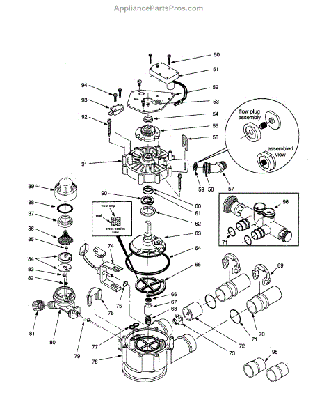 Parts for Kenmore 625.388450 (625388450, 625 388450): Motor / Valve ...