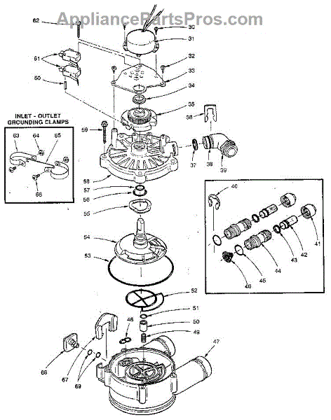 Parts for Kenmore 625.348230 (625348230, 625 348230): Valve Assembly ...