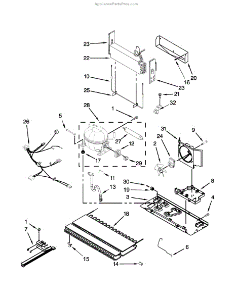 Parts for Kenmore 596.467934251 (596467934251, 596 467934251): Unit ...