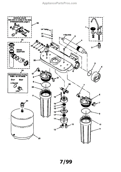 Parts for Kenmore 625.347001 (625347001, 625 347001): Reverse Osmosis ...