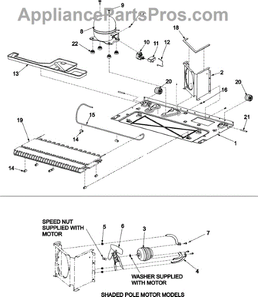 Parts for Maytag MBF2254HEW: Compressor (series 10) Parts