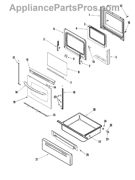 Parts for Maytag MGR5755QDW: Door / Drawer Parts - AppliancePartsPros.com