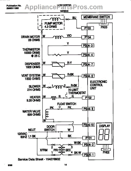Refrigerators Parts: Dishwasher Parts dyson wiring diagram 