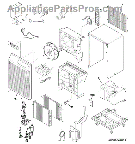 Parts for GE AHG40LFM1: Dehumidifier Parts - AppliancePartsPros.com