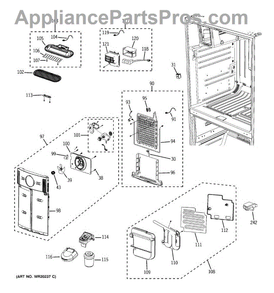 Fridge Wiring Diagram Ge Profile Pfss6pkwass