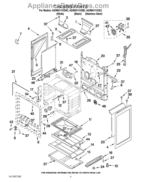 Parts for Thermador CMT-19 SERVICE CODE H & UP: Base Parts ...