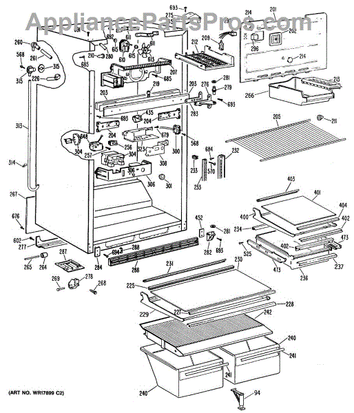 Parts for GE MTX19GPJRWH SECTION2 Parts