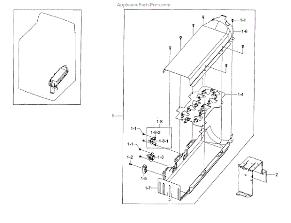 Parts for Samsung DV45H7000EW/A2-0000: Duct Heater-Electric Parts