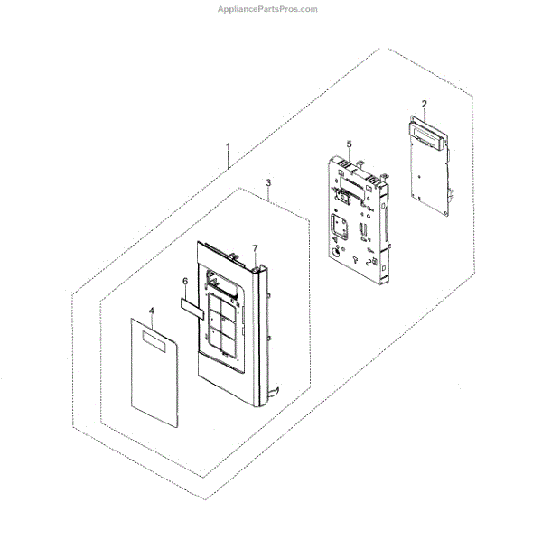 Parts for Samsung SMH1611W/XAA-0000: Control Panel Parts
