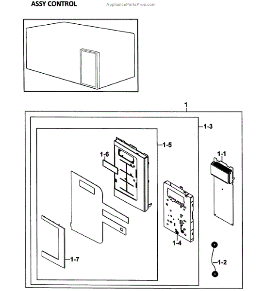 Parts for Samsung SMH8165ST/XAA-0001: Control Panel Parts