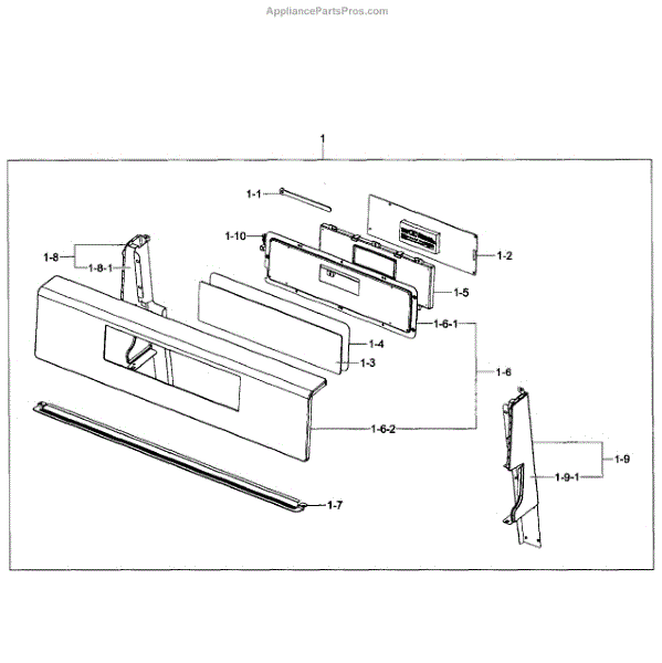 Parts for Samsung FX710BGS/XAA0002 Gas Range Control Panel Parts