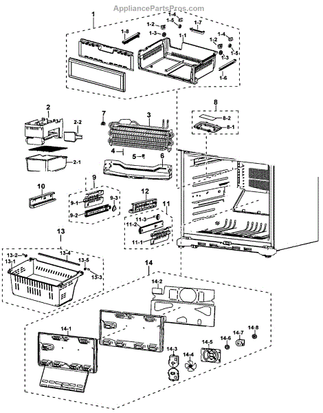 Parts for Samsung RF197ACRS/XAA: Freezer Parts - AppliancePartsPros.com