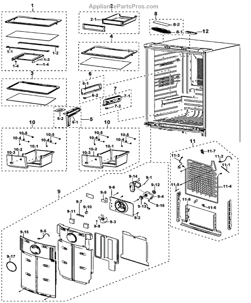 Parts for Samsung RF197ACRS/XAA: Refrigerator Parts ...