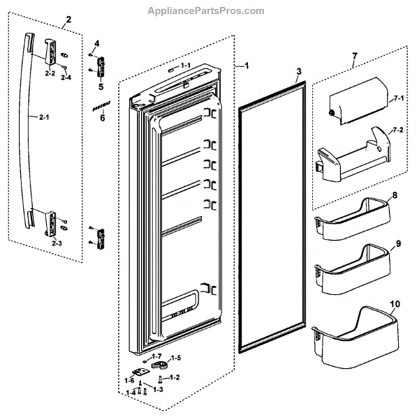 Parts for Samsung RF197ACRS/XAA: Right Door Parts - AppliancePartsPros.com