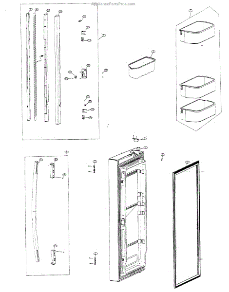 Parts for Samsung RF266ABPN/XAA: Refrigerator Door Left ... frost diagram for chlorine 