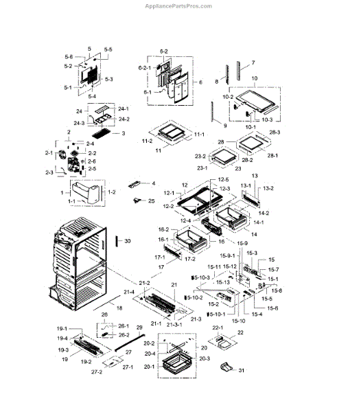 parts-for-samsung-rf28hmedbsr-aa-0002-refrigerator-parts