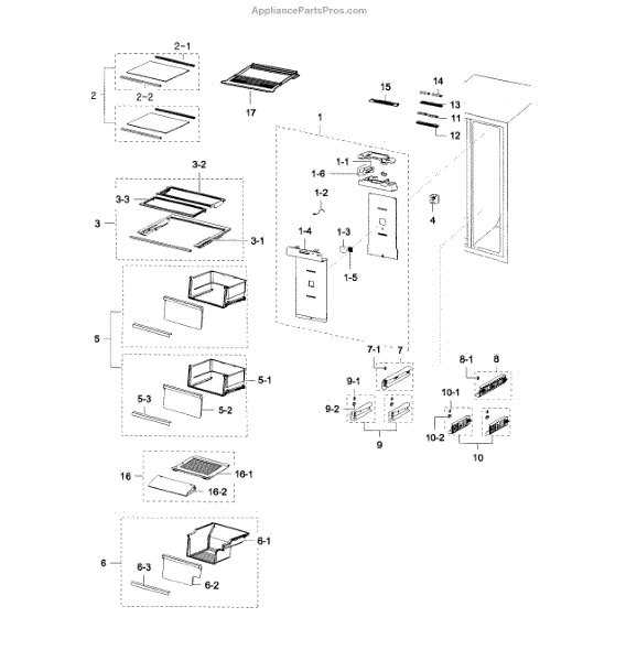 Parts for Samsung RH22H9010SR/AA-0000: Fridge Parts