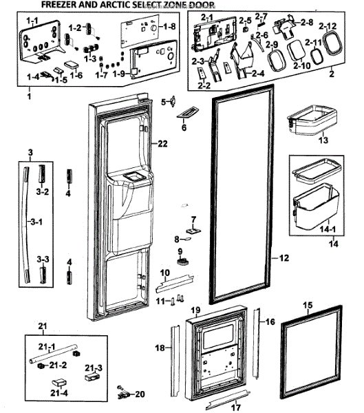 Parts for Samsung RM257ACRS/XAA-0000: Left Doors Parts